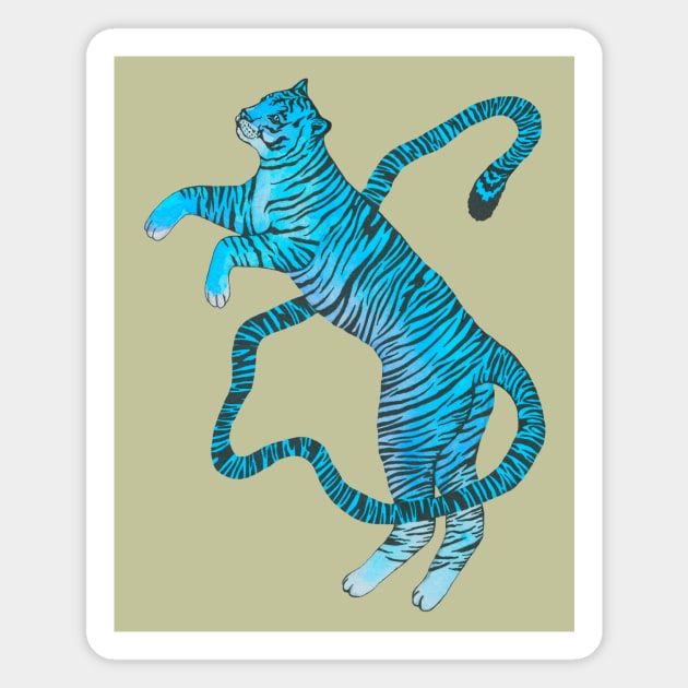 Big blue tiger cat Magnet by deadblackpony